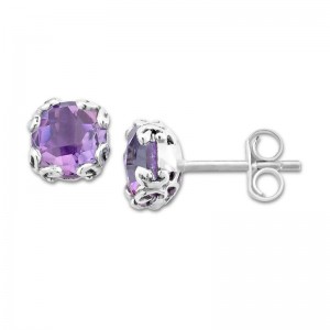 Samuel B. Amethyst Stud Earrings