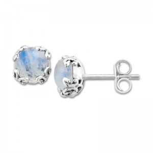 Samuel B. Rainbow Moonstone Stud Earrings