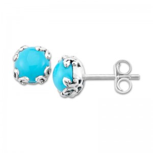Samuel B. Sleeping Beauty Turquoise Stud Earrings