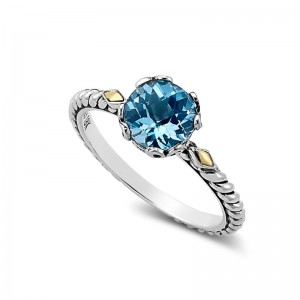 Samuel B  Blue Topaz Birthstone Ring