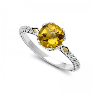 Samuel B. Round Citrine Birthstone Ring
