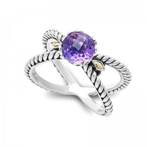 Samuel B. Amethyst Birthstone X Ring