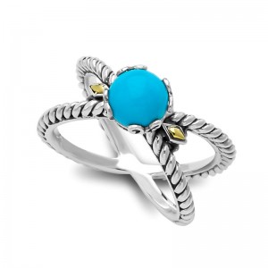 Samuel B. Turquoise Birthstone X  Ring