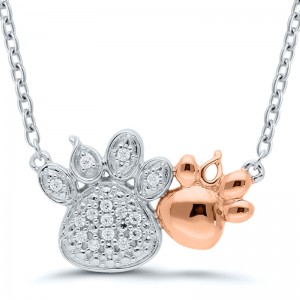 Sterling Silver Dog Paw Pendant