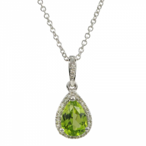 Peridot & Diamond Pendant