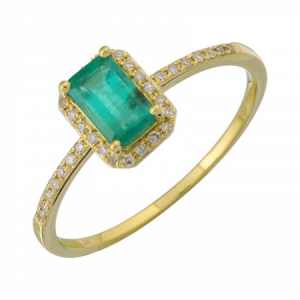 Emerald and Diamond Ring