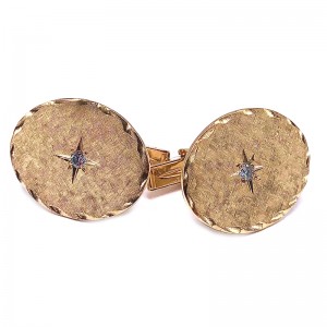 Estate Diamond Oval Cufflinks