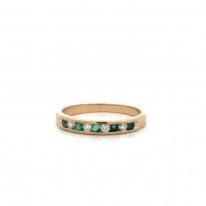 Estate Emerald and Diamond Ring