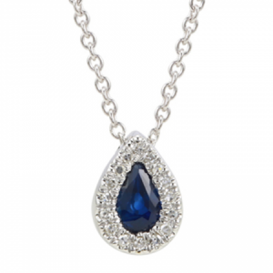 Blue Sapphire & Diamond Pendant