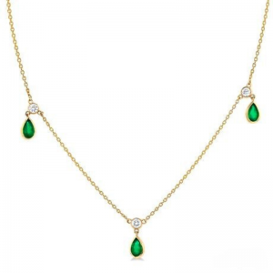 Emerald & Diamond  Necklace