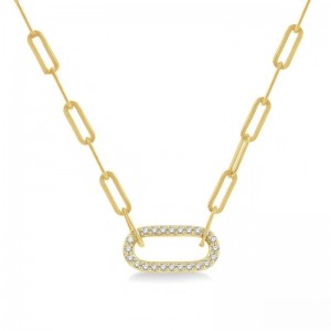 Diamond Paperclip Necklace