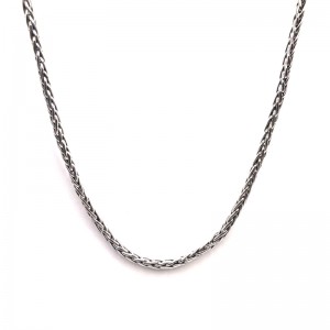 Thin Swirl Ends Necklace