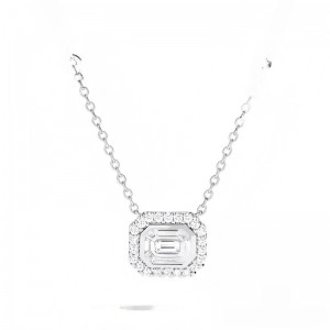 Pie Cut Diamond Necklace