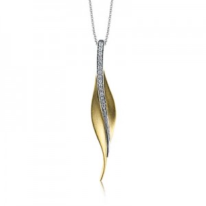 Diamond Leaf Pendant