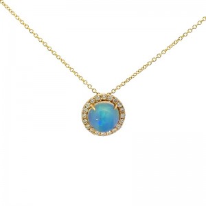 Opal & Diamond Pendant
