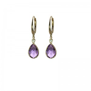Amethyst Pear Shaped Earrings