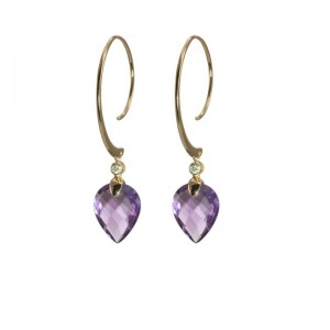 Amethyst Pear Shape Earrings by Olivia B