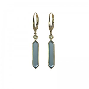 Hexagon London Topaz Earrings by Olivia B