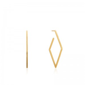 Ania Haie Texture Diamond Hoop Earrings