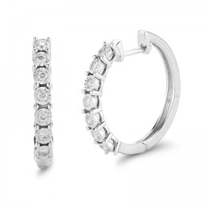 Diamond Hoop Earrings