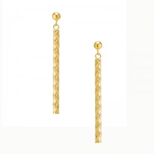 Swirl Tube Drop Earrings