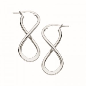 Polished Infinity Hoop Earrings