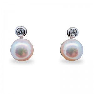 Pearl & Diamond Earrings