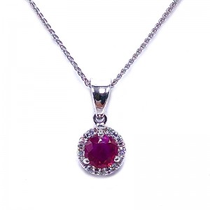 Ruby and Diamond Pendant