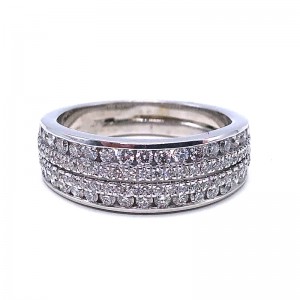 Estate 4 Row Diamond Wedding Band