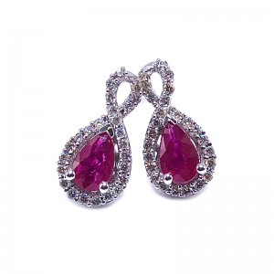 Ruby & Diamond Earrings