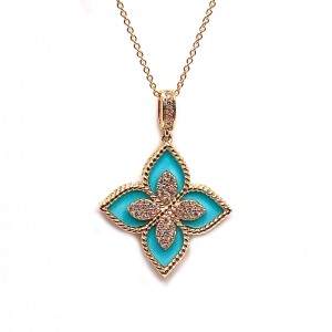 Turquoise & Diamond Pendant