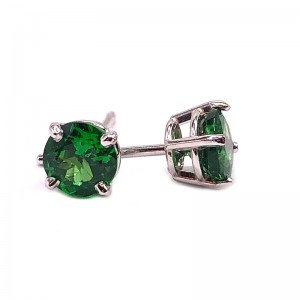 Round Tsavorite Earrings