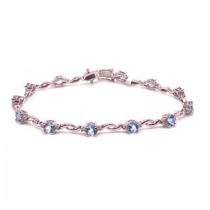 Aquamarine & Diamond Bracelet