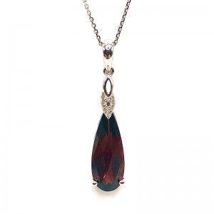 Garnet & Diamond Pendant