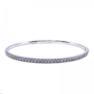 Diamond Flexible Bangle Bracelet