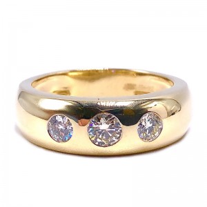 Mens 3 Diamond Ring