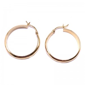 Polished Gold Hoop Earrings