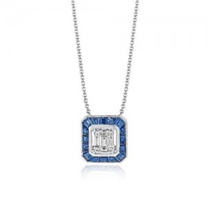 Simon G. Multi Diamond & Sapphire Pendant