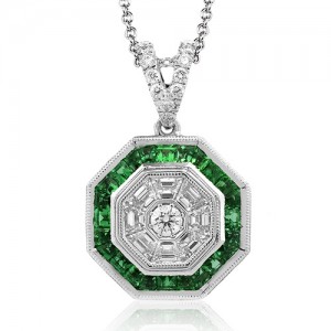 Emerald and Diamond Necklace