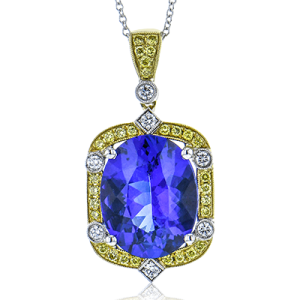 Tanzanite & Diamond Pendant