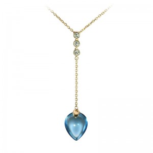 Swiss Topaz & Diamond Pendant by Olivia B