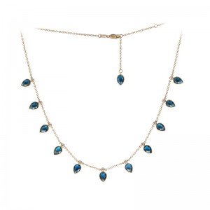 Blue Topaz-London Pendant by Olivia B
