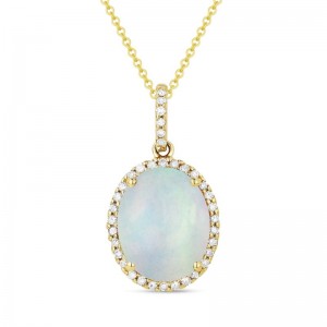 Opal & Diamond Pendant
