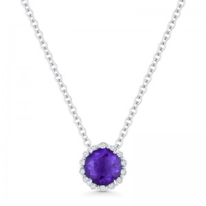 Amethyst & Diamond Pendant