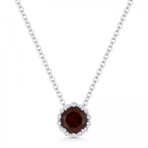 Garnet and Diamond Pendant
