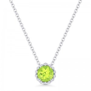 Peridot & Diamond Pendant