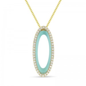 Turquoise & Diamond Pendant