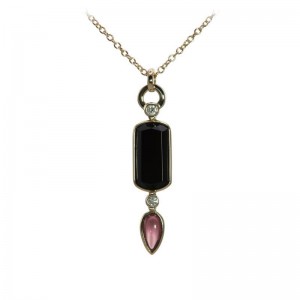 Onyx/Rhodolite Garnet/Diamond