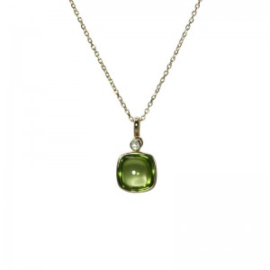 Peridot with Diamond