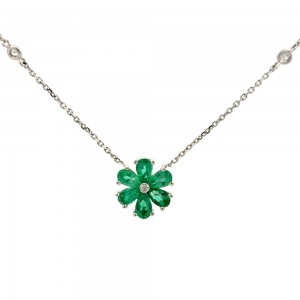 Emerald and Diamond Necklace